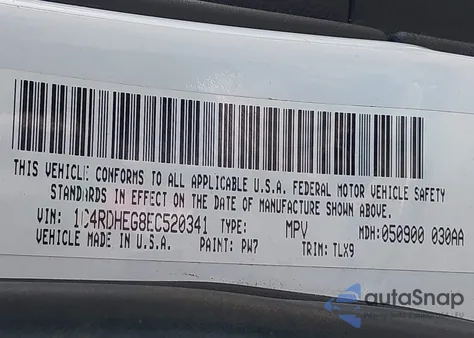 2014 Dodge Durango Citadel из США, поврежденный, VIN 1C4RDHEG8EC520341